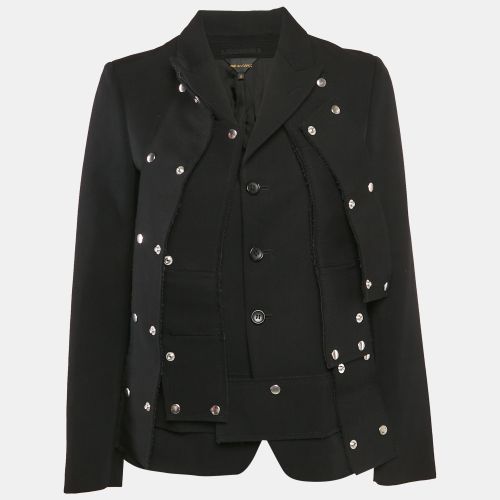 COMME des GARÇONS Black Wool Detachable Panel Detail Blazer S - Comme des Garcons - Modalova