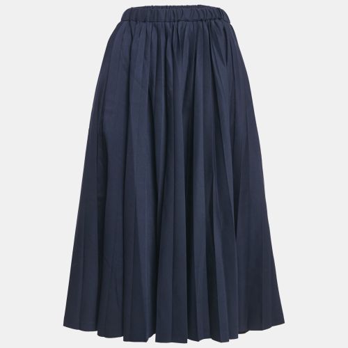 Comme des Garcons Navy Blue Wool Pleated Midi Skirt M - Comme des Garcons - Modalova