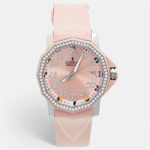 Corum Pink Resin Stainless Steel Diamond Rubber Admiral's Cup 01.0033 Women's Wristwatch 40 mm - Corum - Modalova