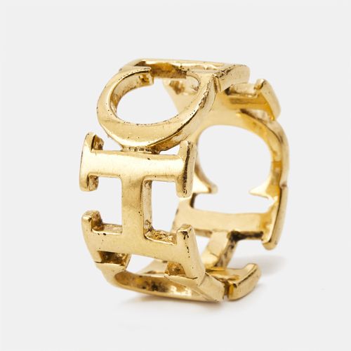 Carolina Hererra CH Gold Tone Ring Size 56 - Carolina Herrera - Modalova