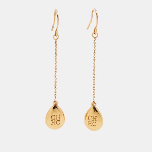 Carolina Herrera Crystal Gold Tone Earrings - Carolina Herrera - Modalova