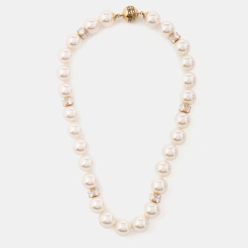 CH Faux Pearl Crystals Tone Necklace - Carolina Herrera - Modalova