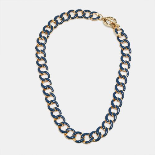 CH /Orange Enamel Gold Tone Metal Necklace - Carolina Herrera - Modalova