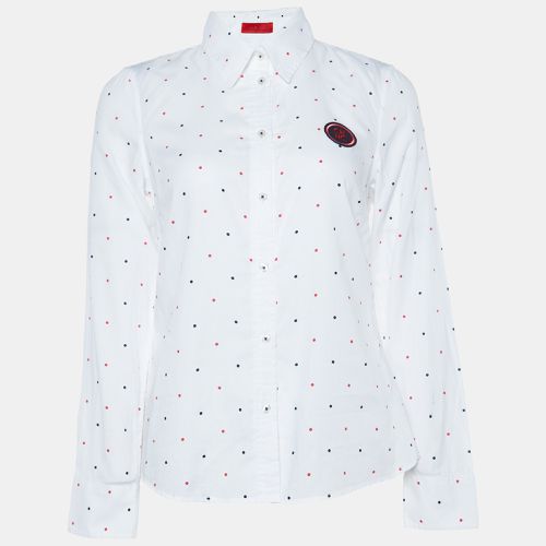 Carolina Herrera White Dot Print Buttoned Down Shirt M - Carolina Herrera - Modalova