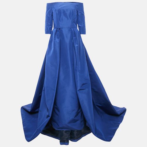 Carolina Herrera Blue Cadet Silk Off-Shoulder Gown M - Carolina Herrera - Modalova