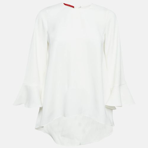 CH Carolina Herrera White Crepe Flared Blouse XS - CH Carolina Herrera - Modalova