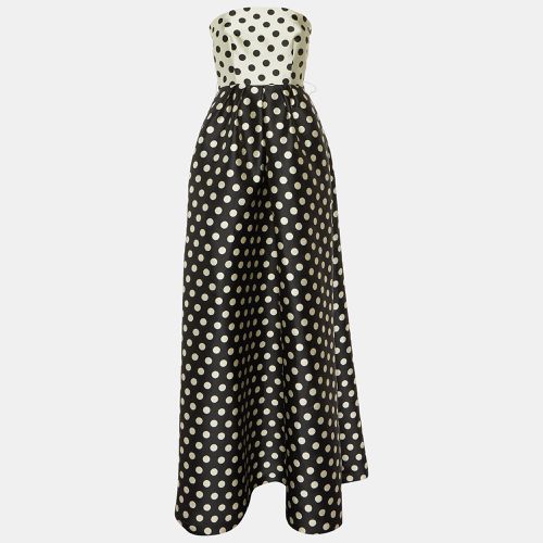 CH Carolina Herrera Monochrome Polka Dot Faille Strapless Gown S - Carolina Herrera - Modalova