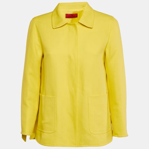 CH Carolina Herrera Yellow Cotton Blend Tie-Up Detail Oversized Coat S - CH Carolina Herrera - Modalova