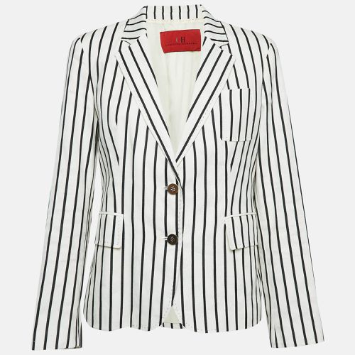 CH Carolina Herrera White/Black Stripe Linen Blend Blazer L - Carolina Herrera - Modalova