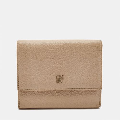 Carolina Herrera Peach Leather Logo Trifold Wallet - Carolina Herrera - Modalova