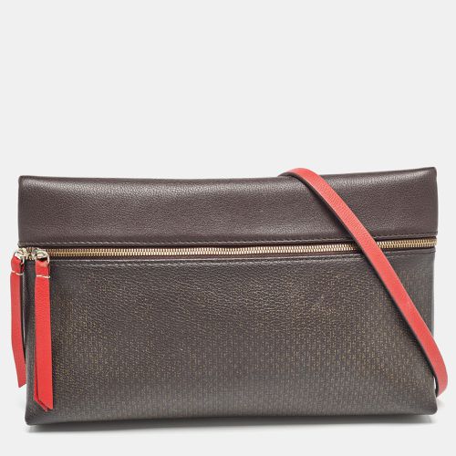 Carolina Herrera Brown/Red Monogram Coated Canvas and Leather Inro Crossbody Bag - Carolina Herrera - Modalova