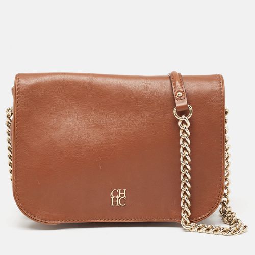 Carolina Herrera Brown Leather New Baltazar Flap Shoulder Bag - Carolina Herrera - Modalova