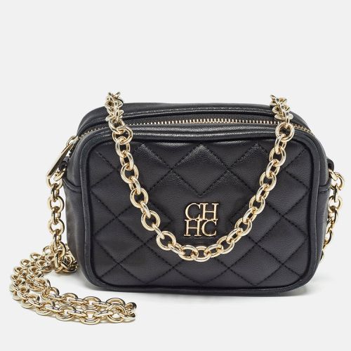 Carolina Herrera Black Quilted Leather Mini Chain Crossbody Bag - Carolina Herrera - Modalova