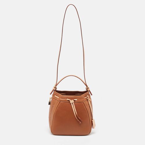 Carolina Herrera Brown Monogram Embossed Leather Small Andy Bucket Bag - Carolina Herrera - Modalova