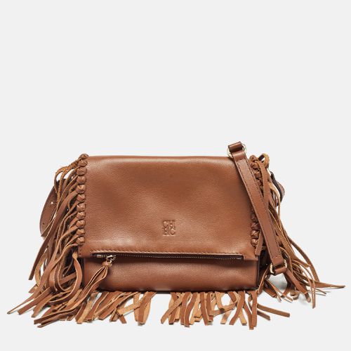 Carolina Herrera Brown Leather Fringe Detachable Crossbody Bag - Carolina Herrera - Modalova