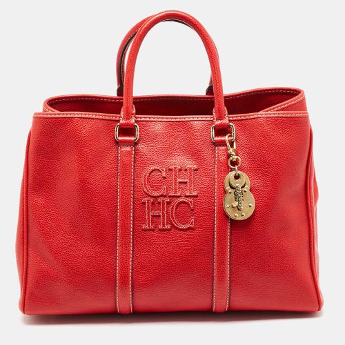 Carolina Herrera Red Leather Large Matteo Tote - Carolina Herrera - Modalova