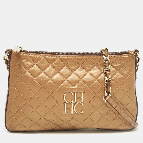 Leather Logo Chain Shoulder Bag - Carolina Herrera - Modalova