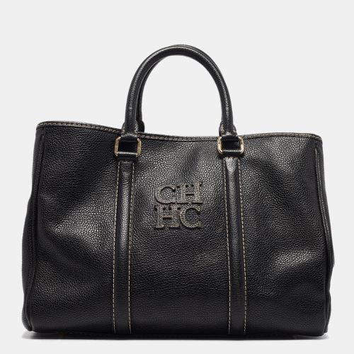 Carolina Herrera Black Leather Matteo Tote - Carolina Herrera - Modalova