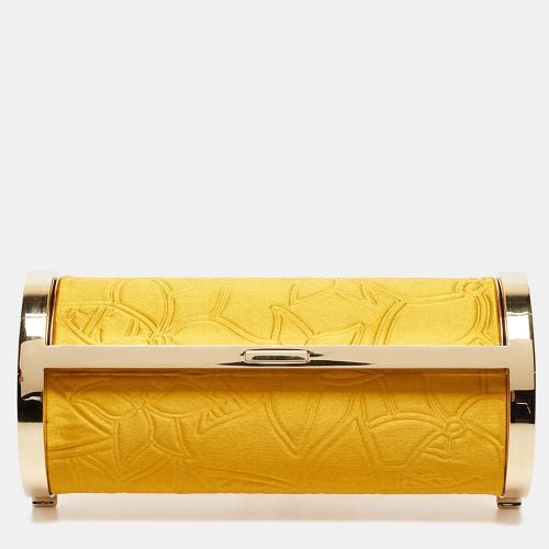 Carolina Herrera Mustard Satin Insignia Metropolitan Clutch - Carolina Herrera - Modalova