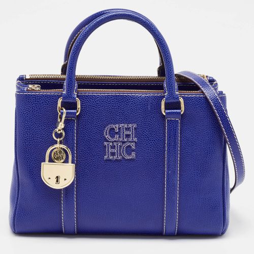 Carolina Herrera Blue Leather Matteo Tote - Carolina Herrera - Modalova