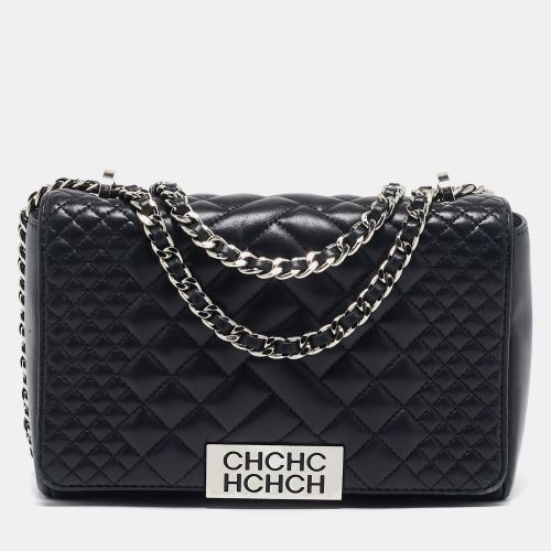 Carolina Herrera Black Quilted Leather Bimba Flap Shoulder Bag - Carolina Herrera - Modalova