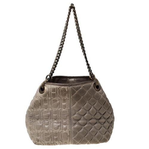 Olive Monogram Leather Chain Tote - Carolina Herrera - Modalova