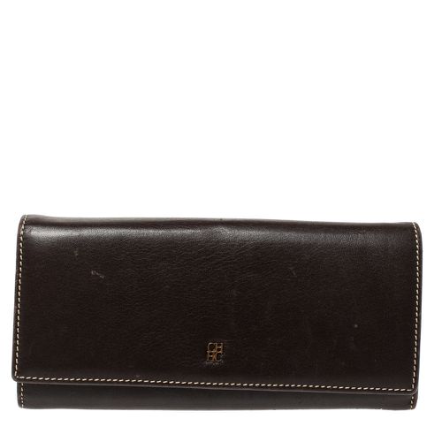 Carolina Herrera Dark Brown Flap Continental Wallet - Carolina Herrera - Modalova