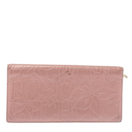 Carolina Herrera Pink Embossed Leather Continental Wallet - Carolina Herrera - Modalova