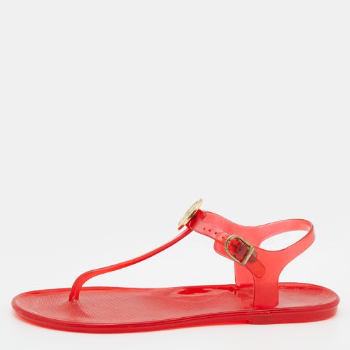 CH arolina Herrera Red Rubber Logo Thong Flat Sandals Size 37 - CH Carolina Herrera - Modalova