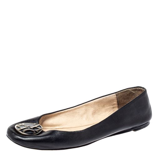 CH Carolina Herrera Black Leather Ballet Flats Size 36 - CH Carolina Herrera - Modalova