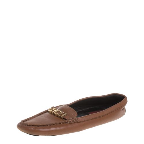 CH Carolina Herrera Brown Leather Logo Detail Flats Size 37 - CH Carolina Herrera - Modalova