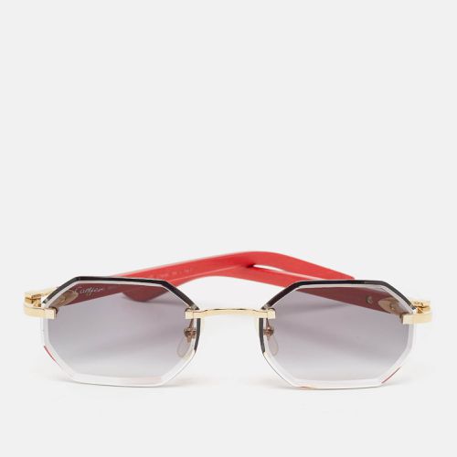 Cartier Red/Black Gradient CT04395S Elongated C de Cartier Oval Sunglasses - Cartier - Modalova