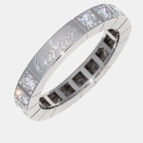 Cartier 18K White Gold and Diamond Lanieres Band Ring EU 47 - Cartier - Modalova