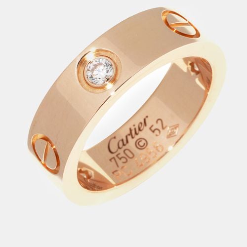 K Rose and Diamond Love Band Ring EU 52 - Cartier - Modalova