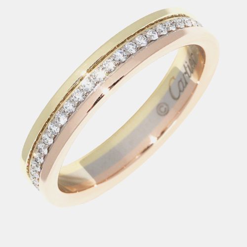 Cartier 18K Rose, White, Yellow Gold and Diamond Vendome Band Ring EU 50 - Cartier - Modalova