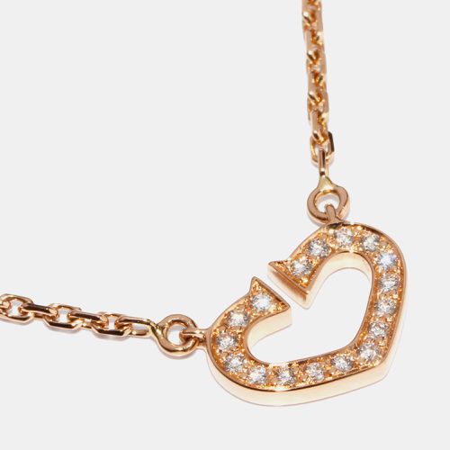 Cartier 18K Rose Gold and Diamond C De Cartier Pendant Necklace - Cartier - Modalova