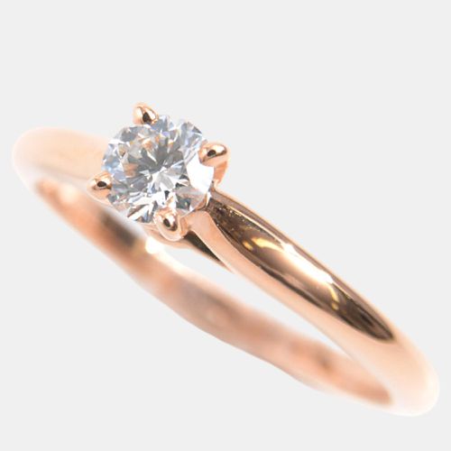 Cartier 18K Rose Gold and Diamond Solitaire Ring EU 49 - Cartier - Modalova