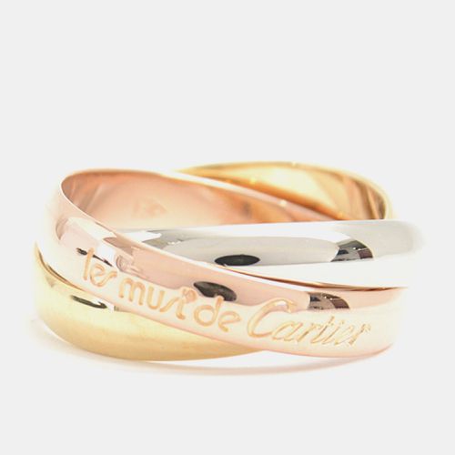 Cartier 18K Yellow, Rose, White Gold Trinity Band Ring EU 50 - Cartier - Modalova