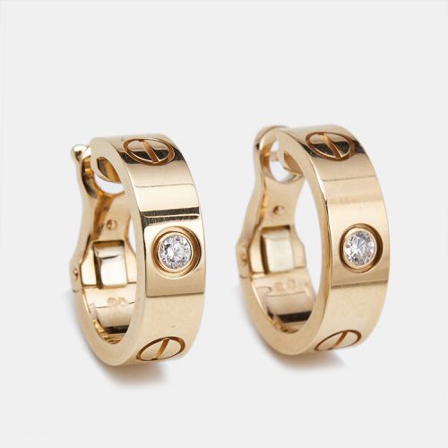 Cartier Love Diamond 18k Rose Gold Earrings - Cartier - Modalova