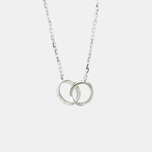 Cartier 18K White Gold and Diamond Love Pendant Necklace - Cartier - Modalova