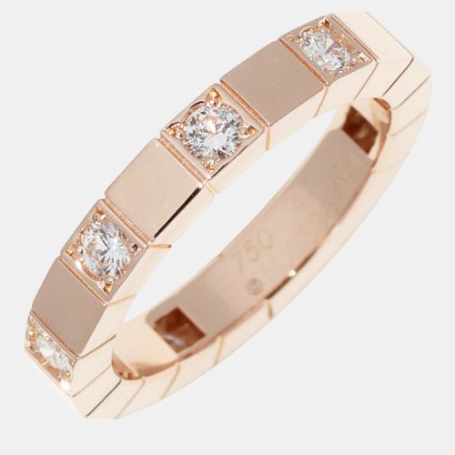 Cartier 18K Rose Gold and Diamond Lanieres Band Ring EU 47 - Cartier - Modalova