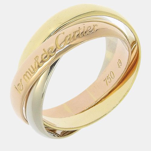 Cartier 18K Yellow Gold, White Gold and Rose Gold Trinity Ring EU 49 - Cartier - Modalova