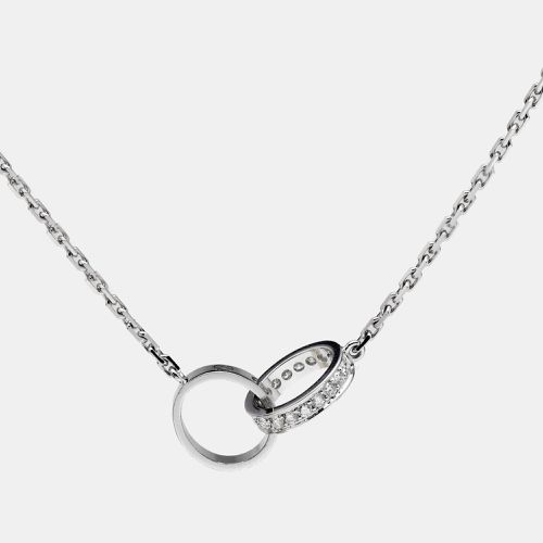 Cartier Love Interlocking Diamonds 18k White Gold Necklace - Cartier - Modalova