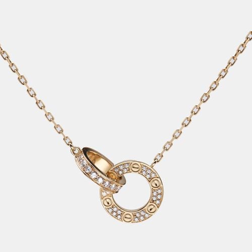 Cartier Love Interlocking Diamonds 18k Rose Gold Necklace - Cartier - Modalova