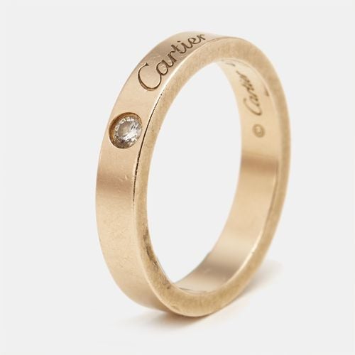 Cartier C De Cartier Diamond 18k Rose Gold Ring Size 47 - Cartier - Modalova