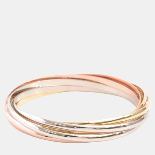 Cartier 18K Yellow Gold, Rose Gold, White Gold Trinity Link Bangle Bracelet - Cartier - Modalova