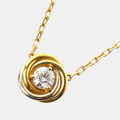 Cartier 18K Yellow Gold, Rose Gold, White Gold Diamond Trinity Pendant Necklace - Cartier - Modalova