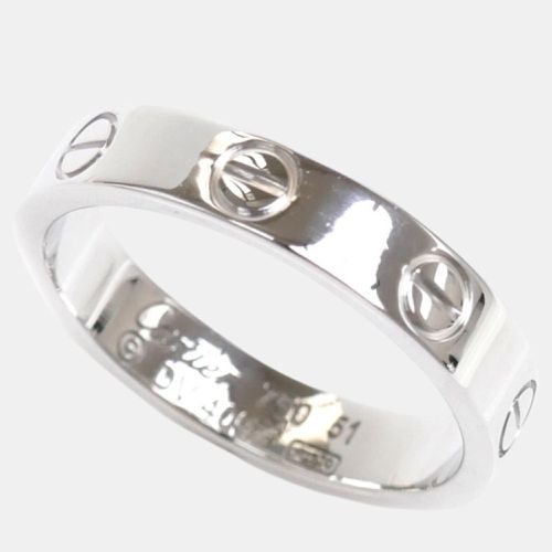 Cartier 18K White Gold Mini Love Ring EU 51 - Cartier - Modalova