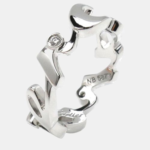 Cartier White Gold Diamond Signature Ring EU - Cartier - Modalova