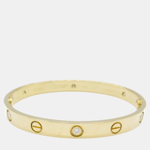 Cartier 18k Yellow Gold Love Half Diamond Bracelet - Cartier - Modalova